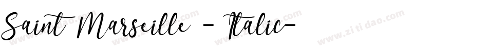 Saint Marseille - Italic字体转换